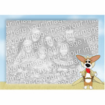 Corgi Sheriff Photo Frame Cut Outs