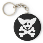 Corgi Skull & Crossbones Keychain