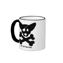 Corgi Skull & Crossbones Mug