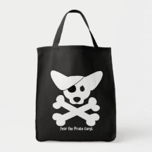 Corgi Skull & Crossbones Tote Bag