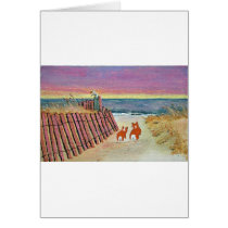 CORGI SUNSET STROLL CARD