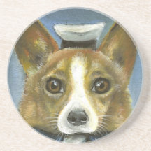 corgi the sailor beverage coaster
