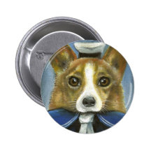 corgi the sailor pinback buttons