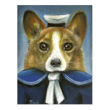corgi the sailor post cards