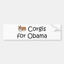 Corgis for Obama Bumper Stickers