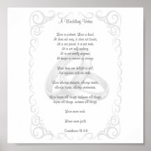 Corinthians Wedding Verse Poster