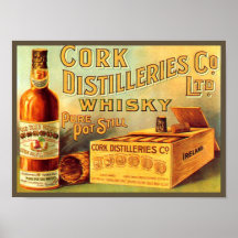 Cork Distilleries Whisky Vintage Ad Poster