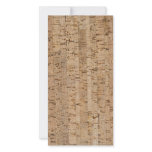 Cork-oak texture photo card template