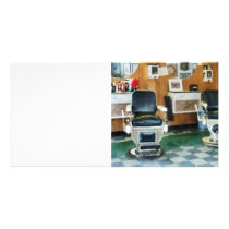 Corner Barber Two Chairs Photo Card