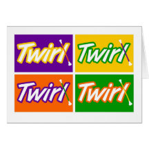 "CORNER BLOCKS TWIRL" Note Card