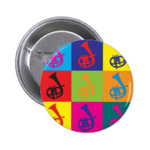 Cornet Pop Art Pinback Button