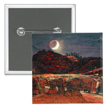 Cornfield by Moonlight, 1830 Pinback Button