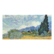 Cornfield With Cypresses By Vincent Van Gogh Photo Card