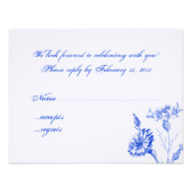 Cornflower Blue RSVP Personalised Announcement