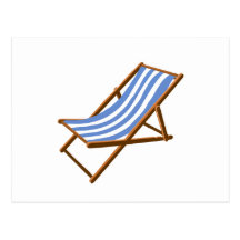 cornflower striped wooden beach chair.png postcards