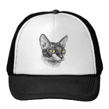 Cornish Rex Sketch Mesh Hats