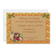 Cornucopia Thanksgiving Invitation