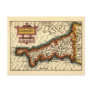 "Cornwaile" Cornwall County Map, England Post Cards