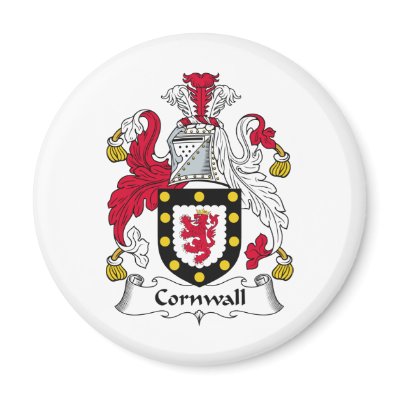 Cornwall Family Crest Refrigerator Magnet by coatsofarms