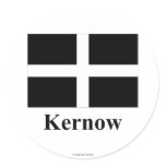 Cornwall Flag with Name in Cornish stickers