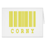 corny barcode design card