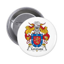 Coronado Family Crest Pinback Buttons