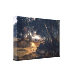 Corot - Forest of Fontainebleau Stretched Canvas Print