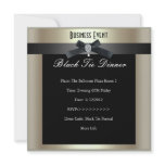 Corporate Event Formal Black Tie Champagne invitations