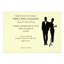 Corporate Party Black Tie Personalised Invites