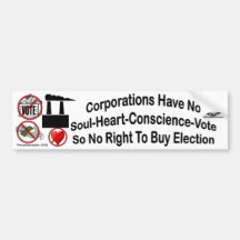 corporation no vote bumper sticker