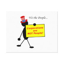 Corporations are NOT People Gallery Wrapped Canvas