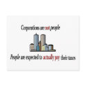 Corporations are not people Postcard