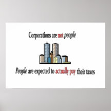 Corporations are not people Poster
