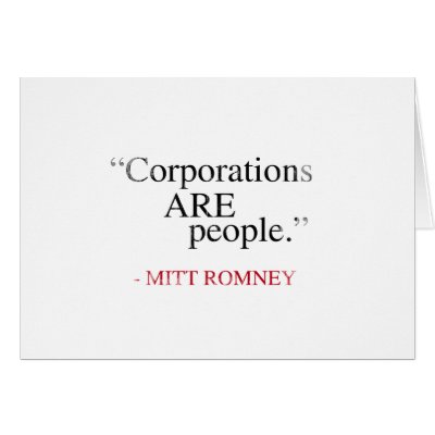 Corporations are People.png Greeting Cards