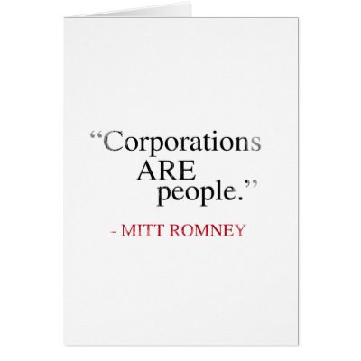 Corporations are People.png Greeting Card
