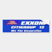 Corporations for President Bumper Stickers