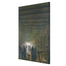 Corridor of the Saint-Lazare Prison in 1793 Gallery Wrap Canvas