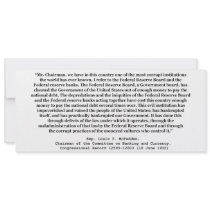 Corrupt Federal Reserve Quote by Louis T McFadden Invite