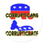 Corrupticans Corrupticrats Republican Democrat Sticker
