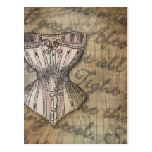 Corset Collage Post Card