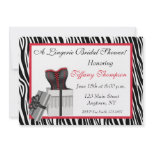 Corset Zebra Shower Invitation