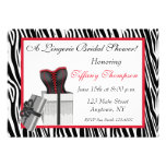 Corset Zebra Shower Invitation