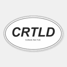 Cortland, New York Oval Bumper Sticker