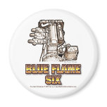 Corvette Engine Blue Flame Six Magnet