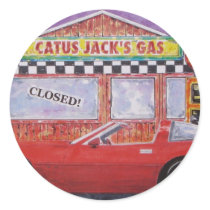corvette paintings 005 round stickers
