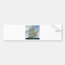 Corvette Sailboat Running before the storm Bumper Stickers