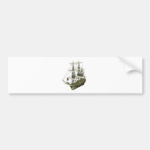 Corvette Sailboat with Furled Sails Bumper Sticker