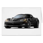 Corvette ZR1 Black Car Greeting Card