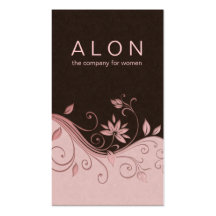 Cosmetology Business Card Elegant Floral Pink
