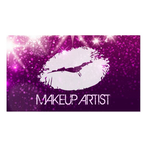 makeup artist business cards examples with lips